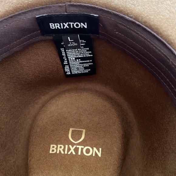 Unisex Brixton Messer Packable Fedora, size large, color coffee, only worn once - Picture 7 of 10